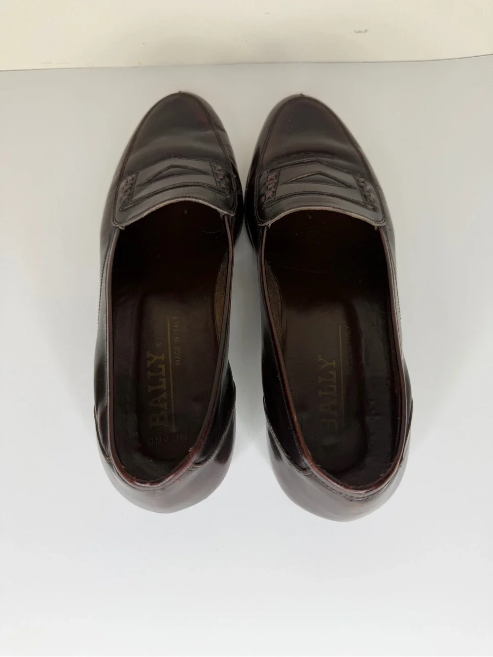 Bally Penny Loafers Dress Shoes Men’s Size 9M Brown Leather Made In Italy